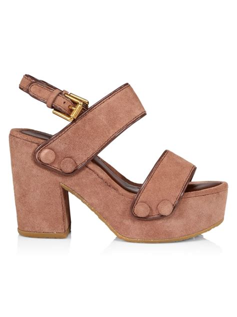 See by Chloé Galy Suede Platform Slingback Sandals